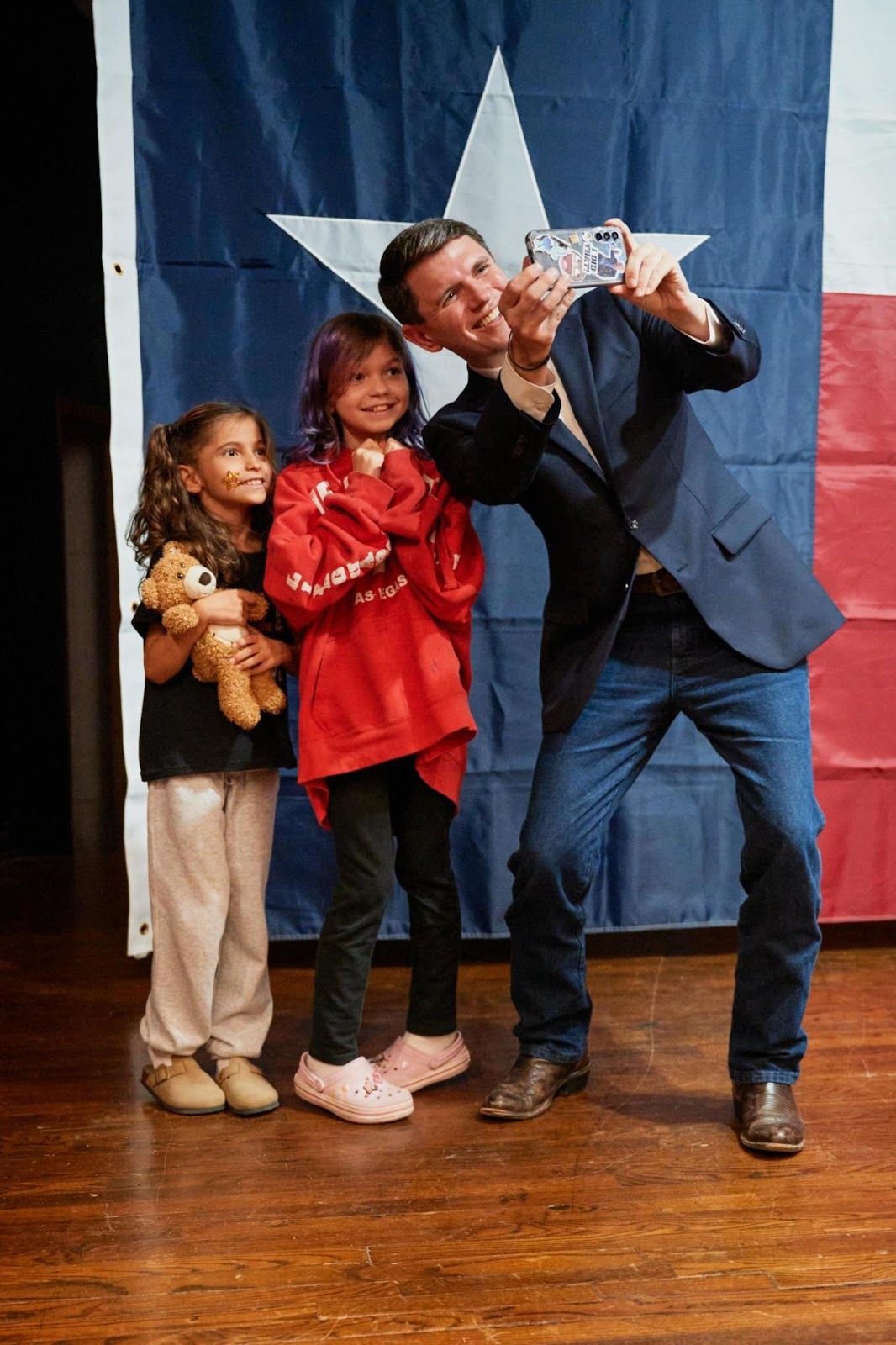 James Talarico with young supporters