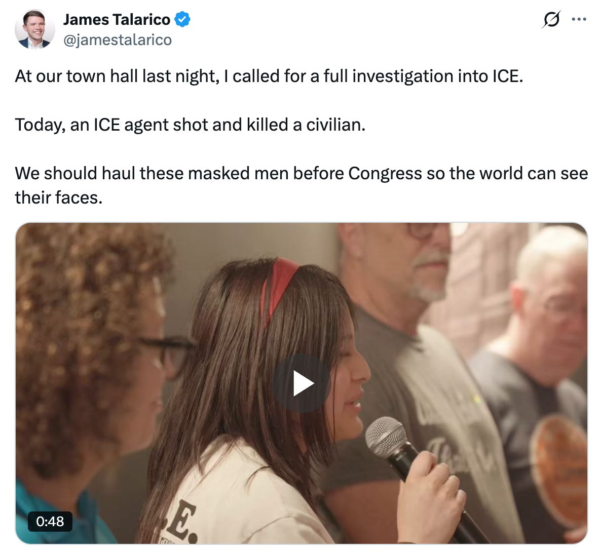 Clip from James about ICE