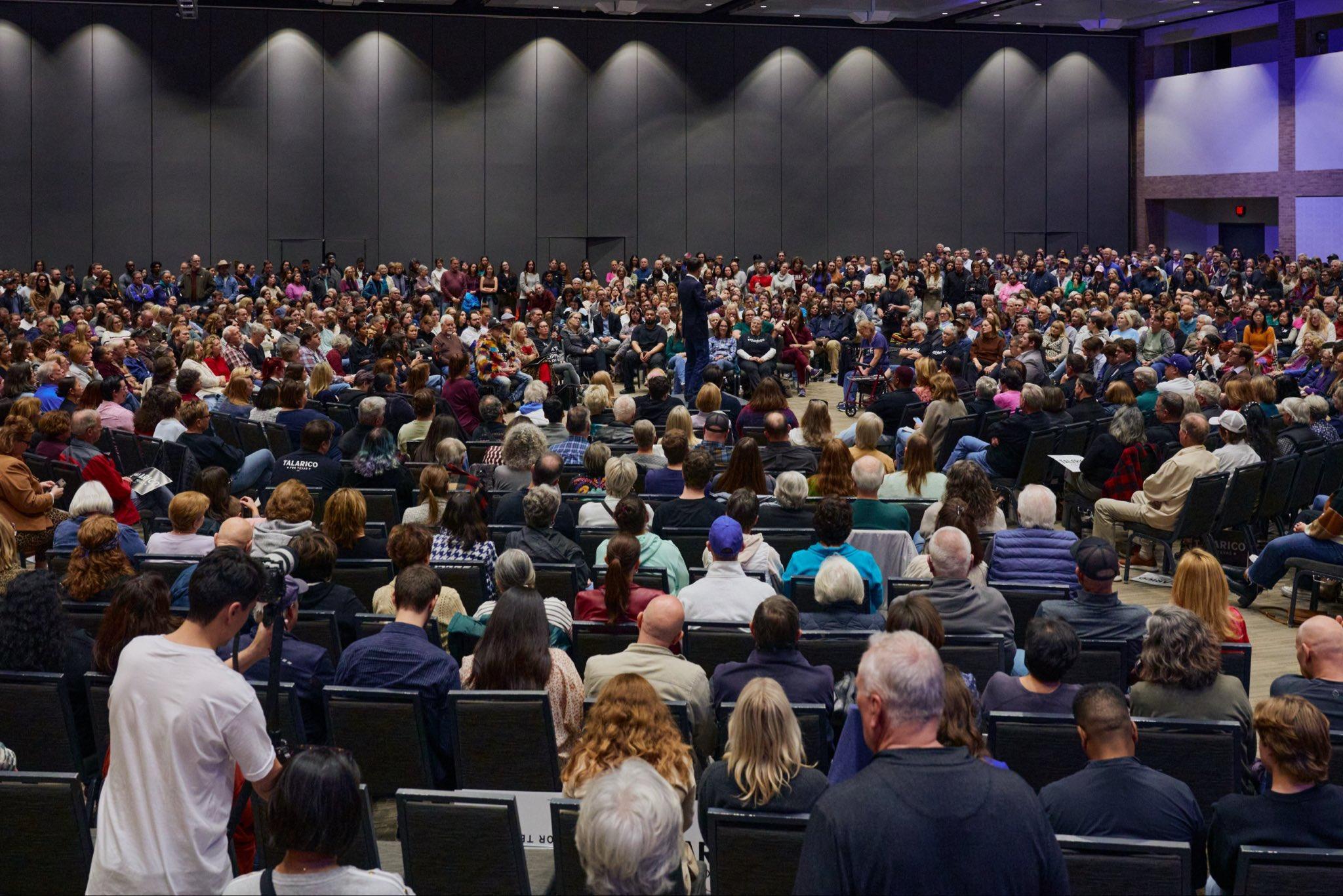 Crowd at a Talarico Town Hall