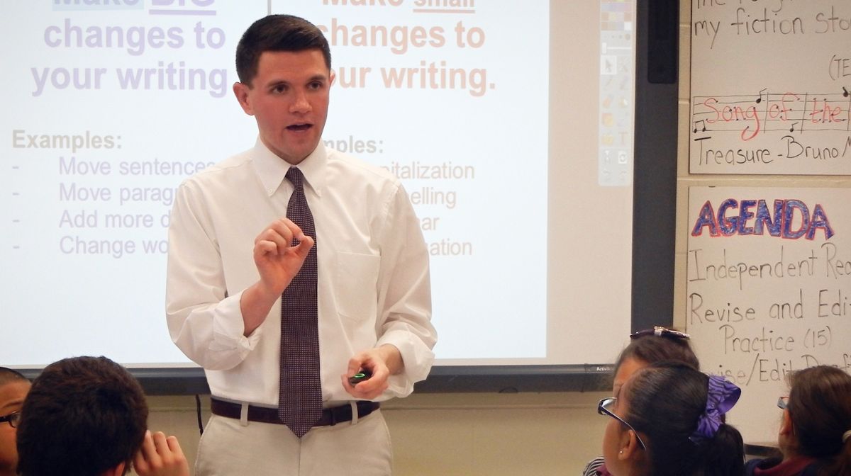 James during his time as a public school teacher.