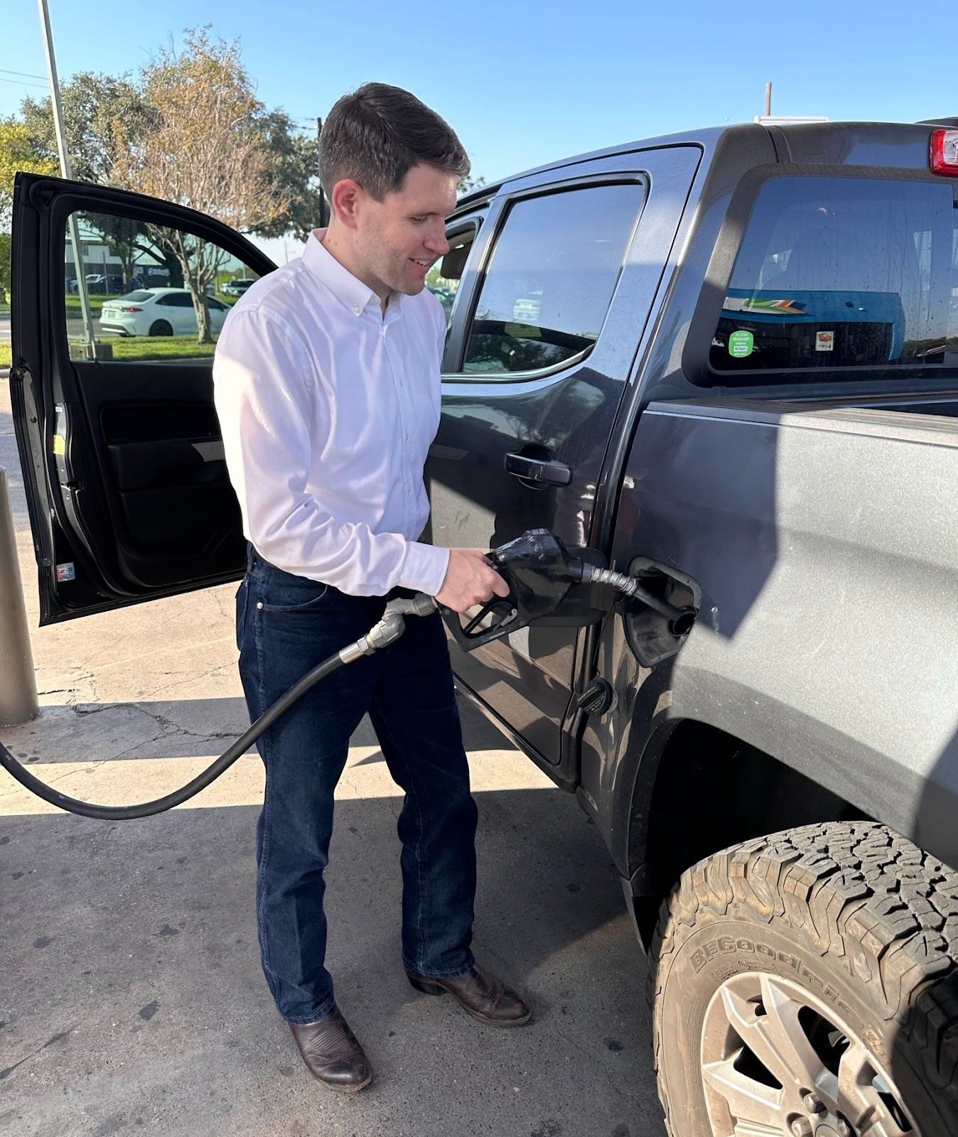 James with his truck